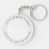 Pet Memorial Loved Beyond Wordant Elegant Chic Pho Sleutelhanger (Achterkant)