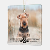 Pet Memorial Loved Beyond Words Keepomwille Dog Fo Keramisch Ornament (Links)