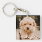 Pet Memorial Loving Memory Simple Modern Photo Sleutelhanger (Voorkant)