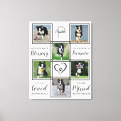 Pet Memorial Marmer 6 Dog Foto Collage Canvas Afdruk (Voorkant)