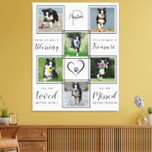 Pet Memorial Marmer 6 Dog Foto Collage Canvas Afdruk (Insitu (Woonkamer))