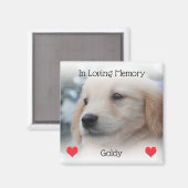 Pet Memorial met hart en foto Magneet (Voorkant / Achterkant)