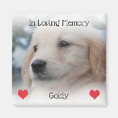 Pet Memorial met hart en foto Magneet (Voorkant)