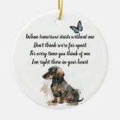 Pet Memorial met mooie woorden. Volledig bewerkbaa Keramisch Ornament (Voorkant)
