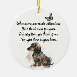 Pet Memorial met mooie woorden. Volledig bewerkbaa Keramisch Ornament