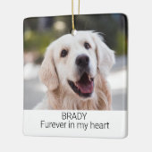 Pet Memorial met naam en foto Keramisch Ornament (Links)