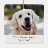 Pet Memorial met naam en foto Keramisch Ornament (Achterkant)