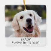 Pet Memorial met naam en foto Keramisch Ornament (Voorkant)