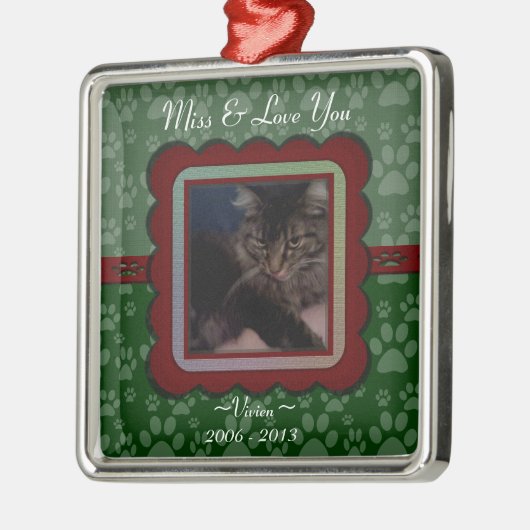Pet Memorial Metalen Ornament (Links)