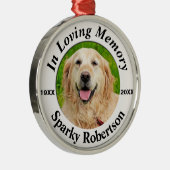 Pet Memorial Metalen Ornament (Rechts)