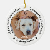 Pet Memorial Modern Dog 2 Fotosympathie Keramisch Ornament (Voorkant)