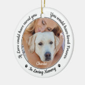 Pet Memorial Modern Dog 2 Fotosympathie Keramisch Ornament (Links)