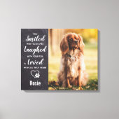 Pet Memorial Modern Eenvoudige Herdenking Hond Fot Canvas Afdruk (Voorkant)