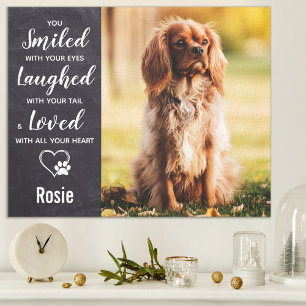 Pet Memorial Modern Eenvoudige Herdenking Hond Fot Canvas Afdruk
