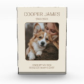 Pet Memorial Modern Eenvoudige Sympathie Keepsake  Fotoblokken (Voorkant)