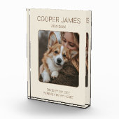 Pet Memorial Modern Eenvoudige Sympathie Keepsake  Fotoblokken (Rechts)