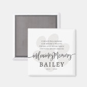 Pet Memorial Modern Elegant Eenvoudig Chique Paw Magneet (Voorkant / Achterkant)