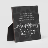 Pet Memorial Modern Elegant Eenvoudige Chique Paws Fotoplaat (Voorkant)