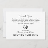 Pet Memorial Modern Personalize Dog Fotosympathie Bedankkaart (Achterkant)