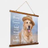 Pet Memorial Modern Personalized Dog Foto Hangend Wandkleed (Gebogen)