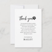 Pet Memorial Modern Simple 10 Photo Collage Bedankkaart (Achterkant)