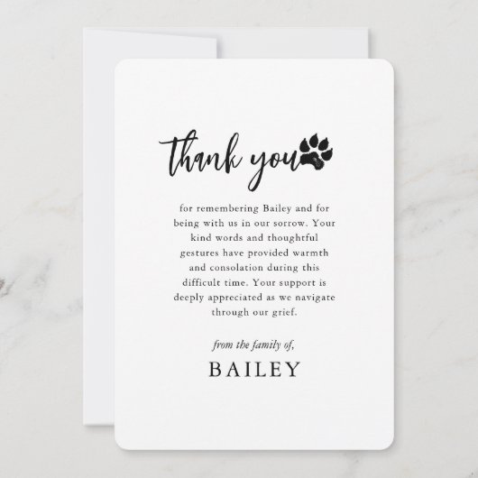 Pet Memorial Modern Simple 10 Photo Collage Kaart (Achterkant)