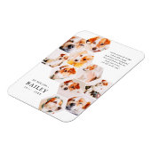 Pet Memorial Modern Simple 10 Photo Collage Kaart Magneet (Linkerzijde)