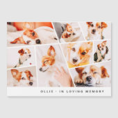 Pet Memorial Modern Simple 9 Photo Collage Kaart (Voorkant)