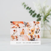Pet Memorial Modern Simple Chic 9 Foto's Collage Briefkaart (Staand voorkant)