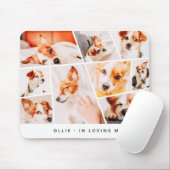 Pet Memorial Modern Simple Chic 9 Foto's Collage Muismat (Met muis)