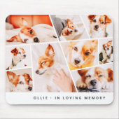 Pet Memorial Modern Simple Chic 9 Foto's Collage Muismat (Voorkant)