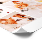 Pet Memorial Modern Simple Chic 9 Foto's Collage Poster (Hoek)