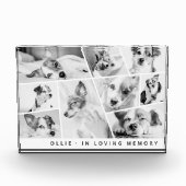 Pet Memorial Modern Simple Chic Collage Fotoblokken (Voorkant)