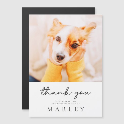 Pet Memorial Modern Simple Minimalist Chic Foto (Voorkant / Achterkant)