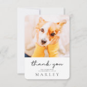 Pet Memorial Modern Simple Minimalist Chic Foto Bedankkaart (Voorkant)