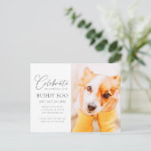 Pet Memorial Modern Simple Minimalist Chic Foto Briefkaart (Staand voorkant)