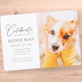 Pet Memorial Modern Simple Minimalist Chic Foto Kaart