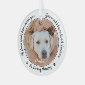 Pet Memorial Modern Sympathie Keepomwille Dog Foto Glas Ornament (Voorkant links)