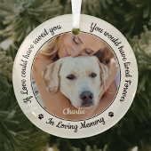 Pet Memorial Modern Sympathie Keepomwille Dog Foto Glas Ornament