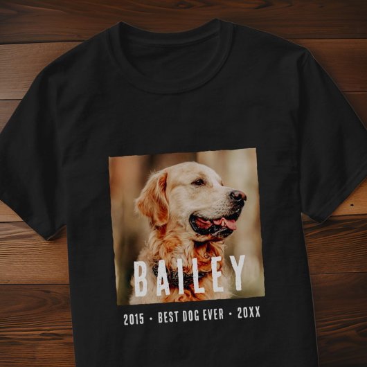Pet Memorial Moderne Beste Hond Ever Aangepaste Fo T-shirt