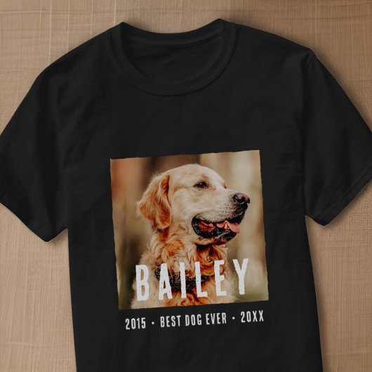 Pet Memorial Moderne Beste Hond Ever Aangepaste Fo T-shirt