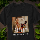 Pet Memorial Moderne Beste Hond Ever Aangepaste Fo T-shirt