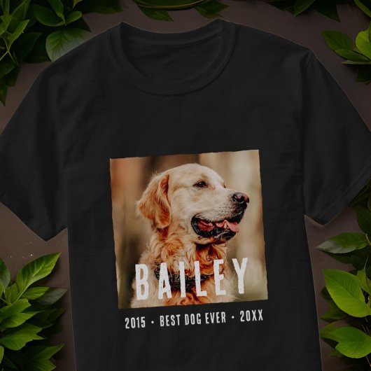 Pet Memorial Moderne Beste Hond Ever Aangepaste Fo T-shirt