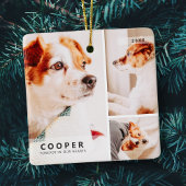 Pet Memorial Moderne eenvoudige geometrische fotoc Keramisch Ornament