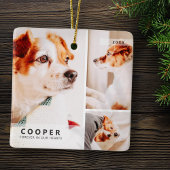 Pet Memorial Moderne eenvoudige geometrische fotoc Keramisch Ornament