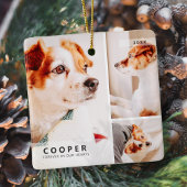 Pet Memorial Moderne eenvoudige geometrische fotoc Keramisch Ornament