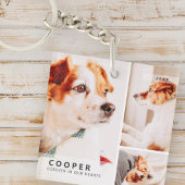 Pet Memorial Moderne eenvoudige geometrische fotoc Sleutelhanger