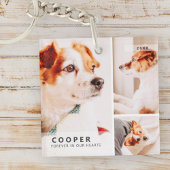 Pet Memorial Moderne eenvoudige geometrische fotoc Sleutelhanger