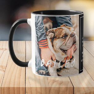Pet Memorial Moderne Grunge Herdenking Gedicht Fot Mok
