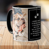 Pet Memorial Moderne Grunge Herdenking Gedicht Fot Mok